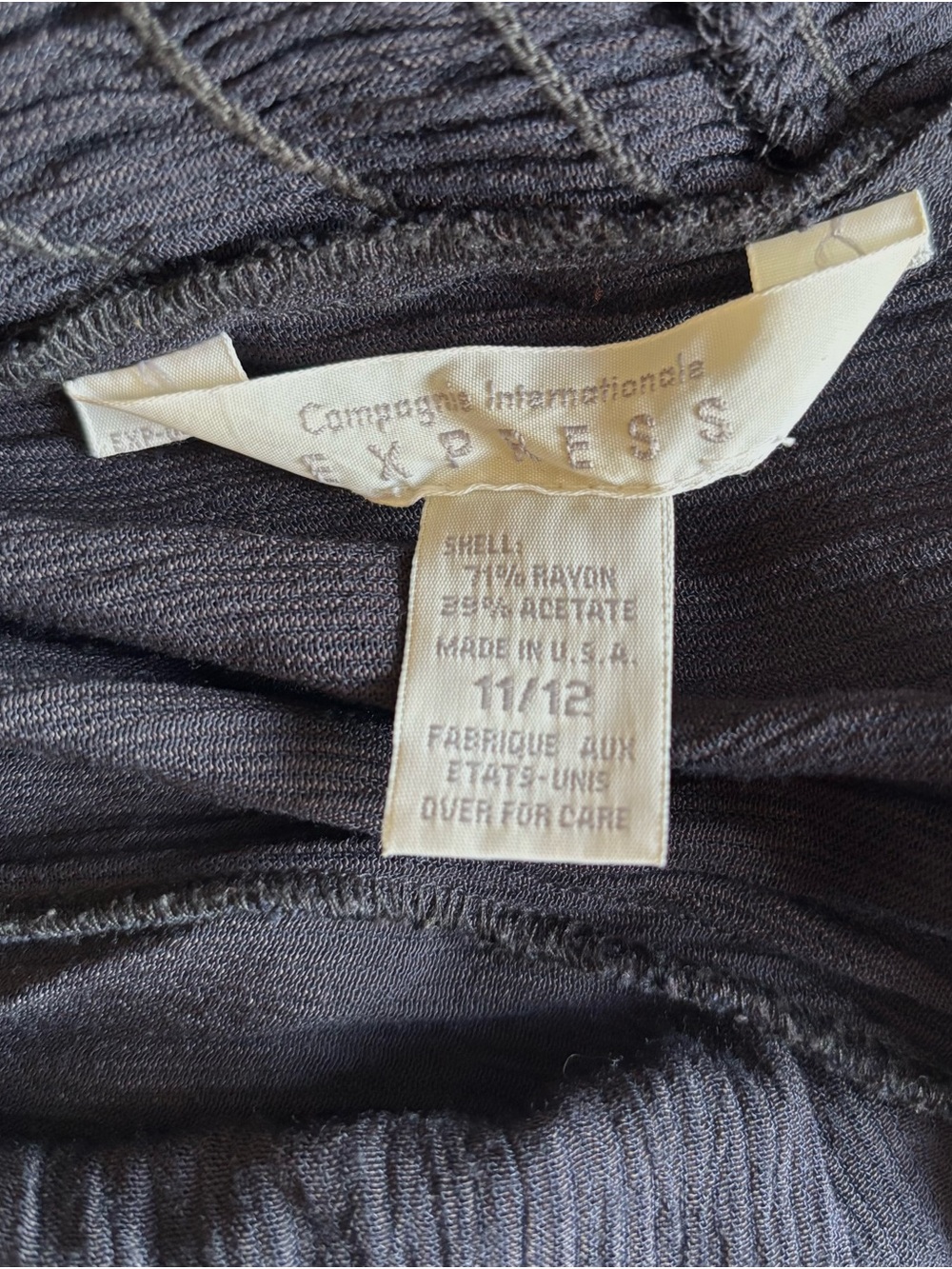 Vintage Express Sleeveless Button-Front Maxi Dress in Navy Blue Size L - Picture 4 of 4